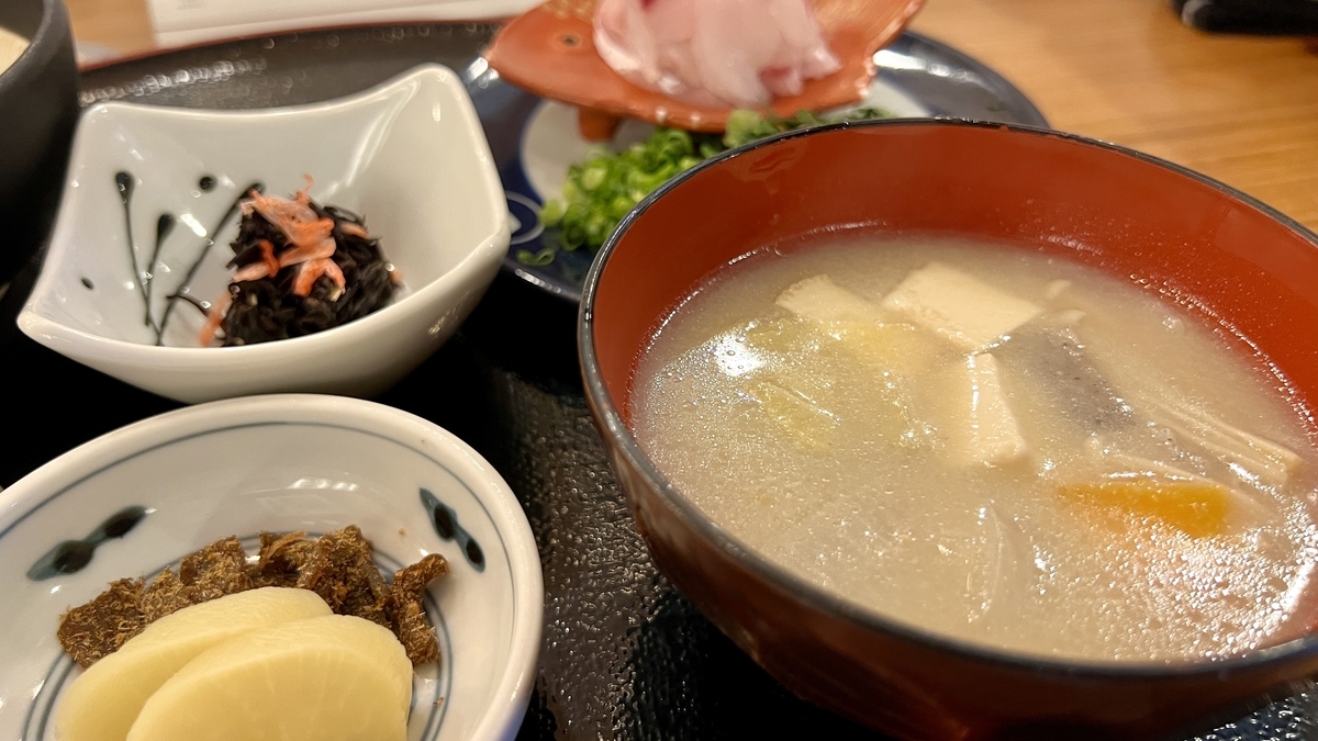 鯛出汁を使った豚汁
