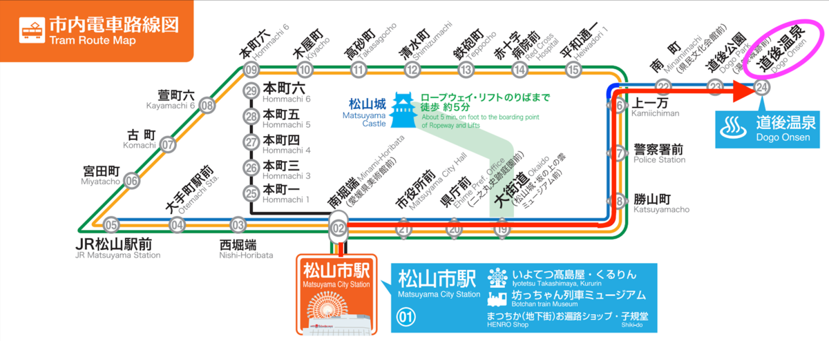路線図における３番の路線
