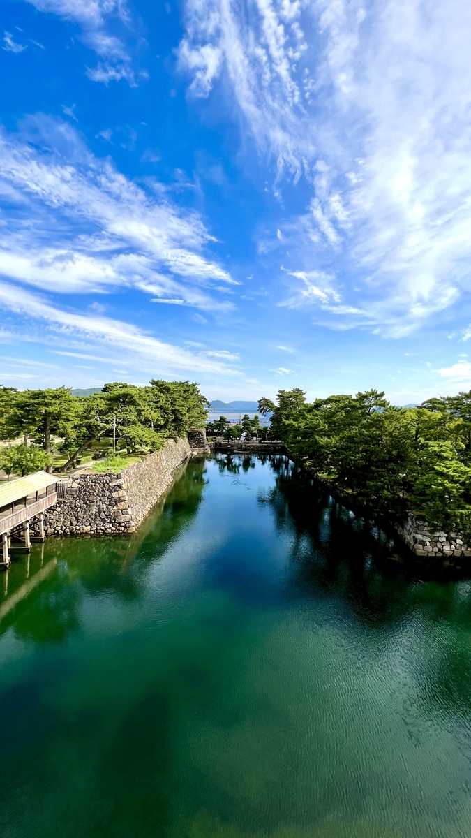 高松城天守閣展望デッキからの眺め