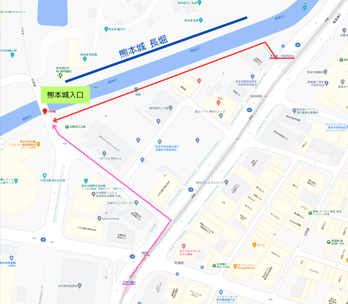 駅からの徒歩ルートマップ