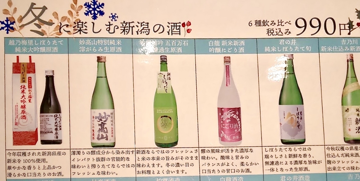 冬に楽しむ新潟の酒