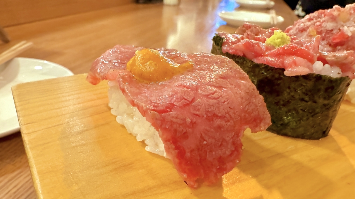 和牛の炙り寿司