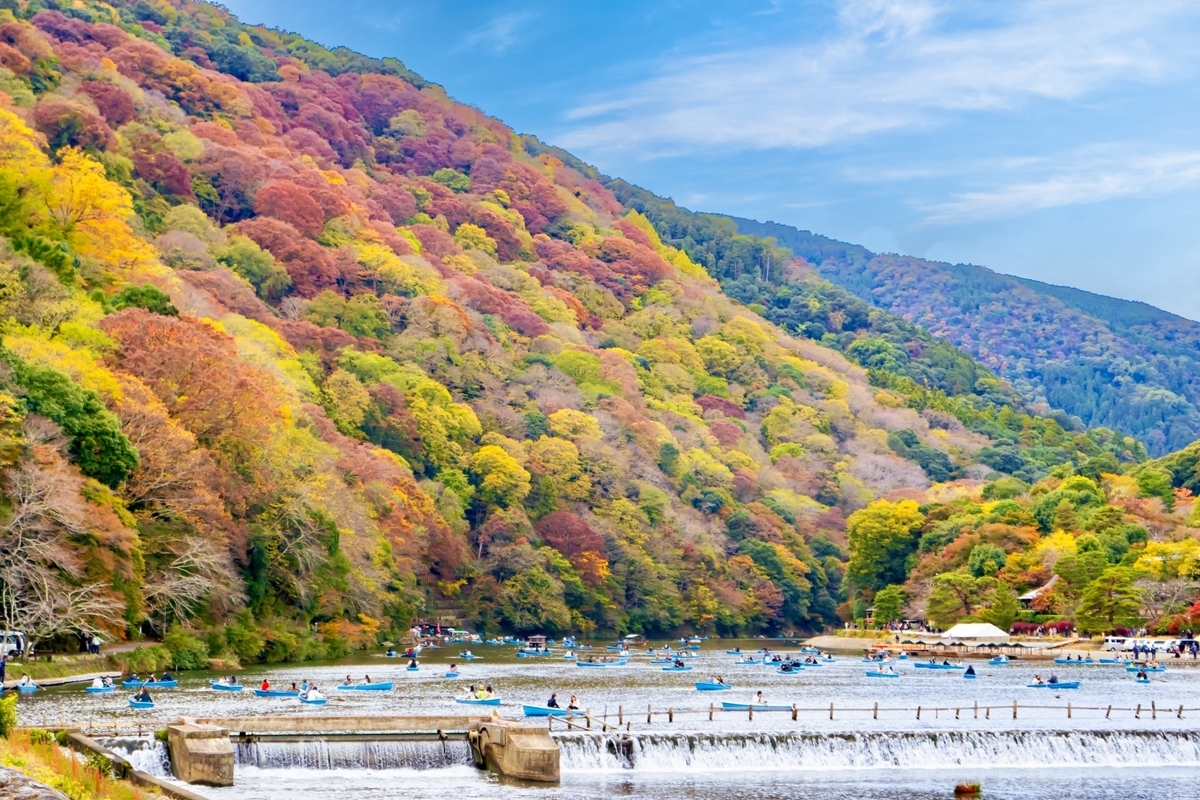 秋の渡月橋
