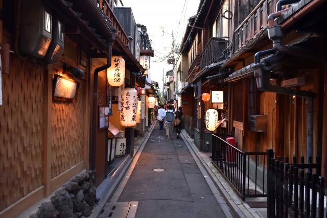 夕方の先斗町