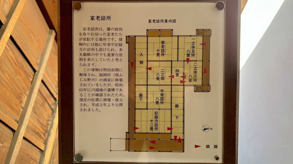 家老詰所案内図