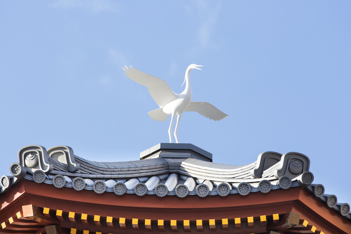塔屋・白鷺（昼）