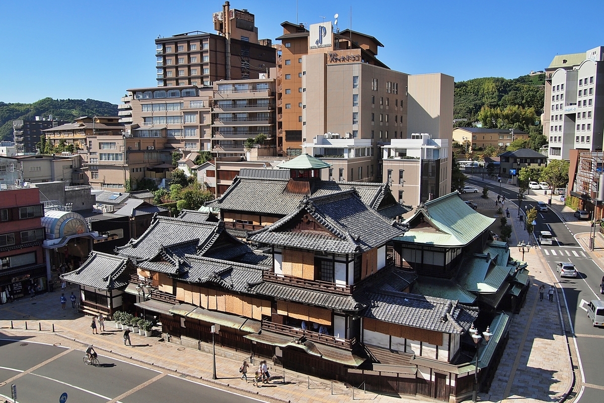 道後温泉一帯の風景