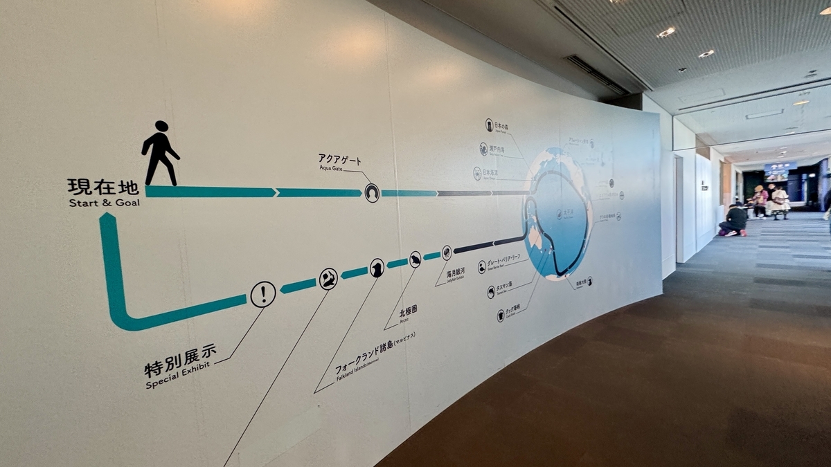 海遊館の展示順路へ進むスタート地点の雰囲気