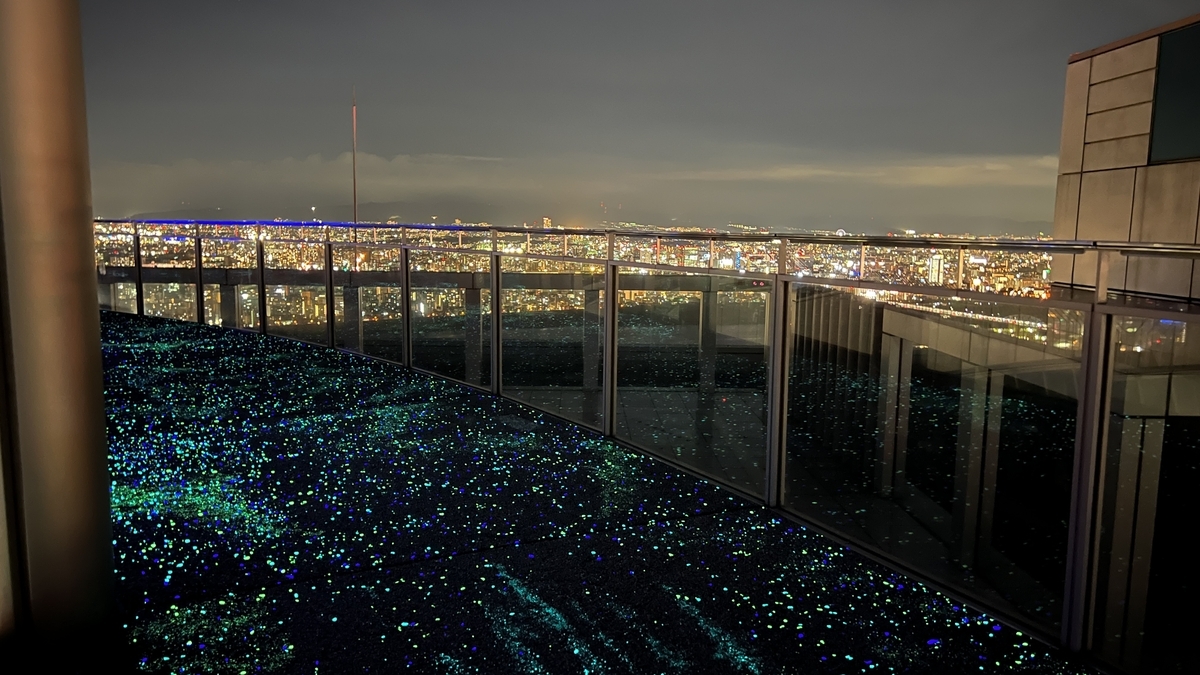 空中庭園展望台から眺める大阪の夜景