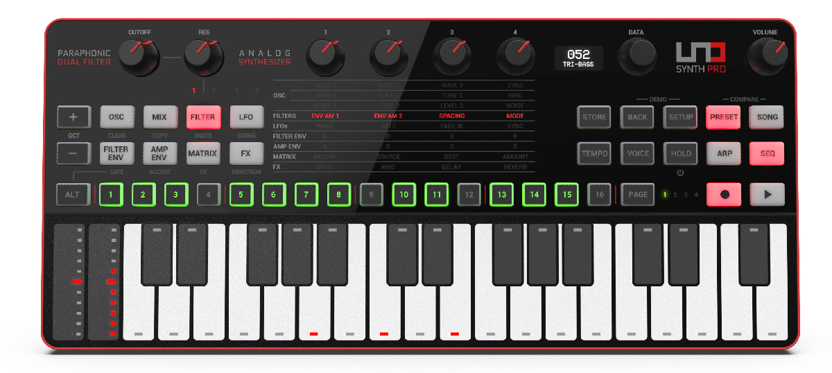 IK MULTIMEDIA、アナログ・シンセUno Synth Proを発表。キーボード