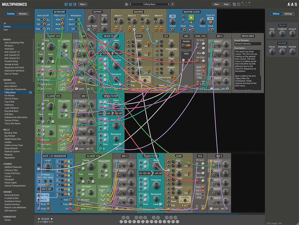 「APPLIED ACOUSTICS SYSTEMS Multiphonics CV-1」製品レビュー：新発想のソフト・モジュラー・シンセ