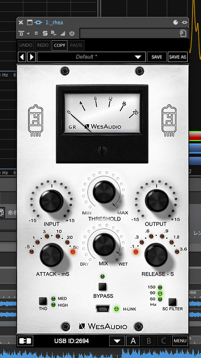 WESAUDIO _Rhea レビュー：プラグインで操作やリコールが可能なAPI 500