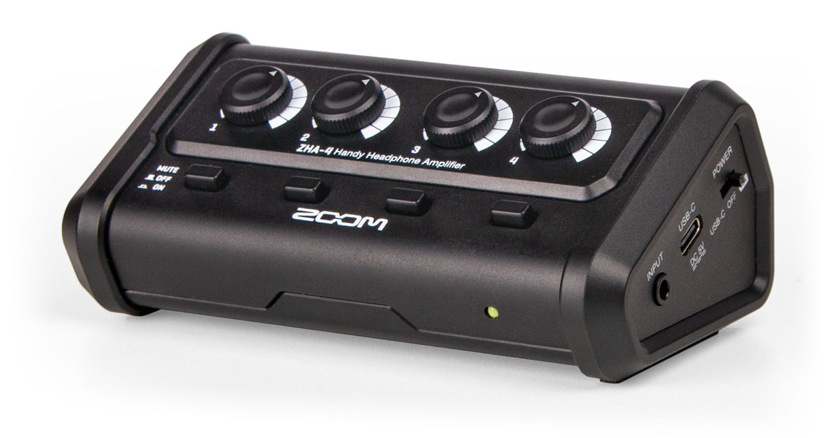ZOOMから最大4人で同時モニターできる4chヘッドフォン・アンプ