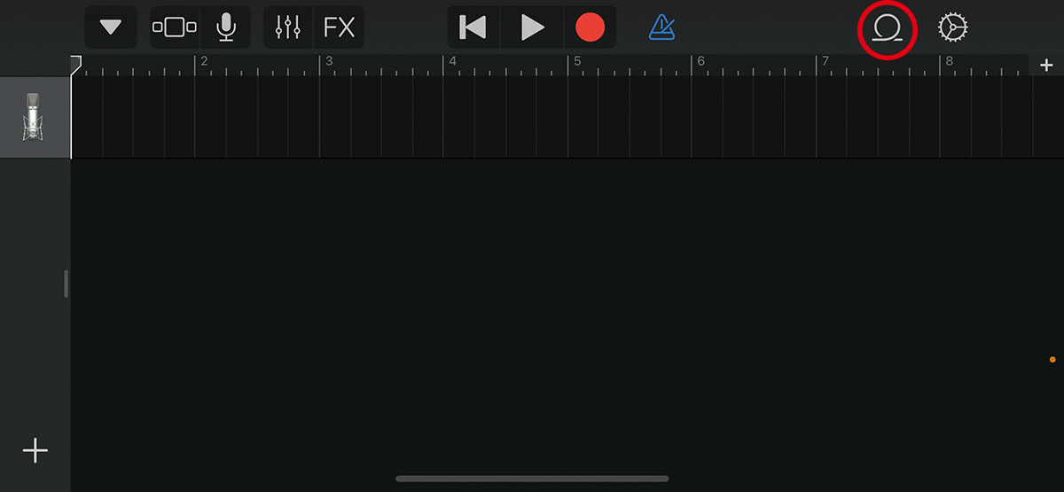 ツールバー右から2番目のループのマークをクリック
