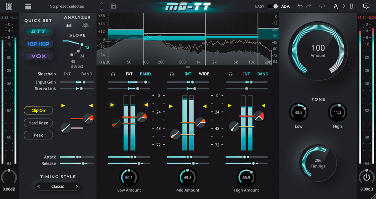 マルチバンド・コンプ・プラグインのSLATE DIGITAL MO-TT。ABLETON Live付属のプラグインMultiband DynamicsのプリセットOTTをモデルに、SLATE DIGITALが独自にブラッシュアップしたもの