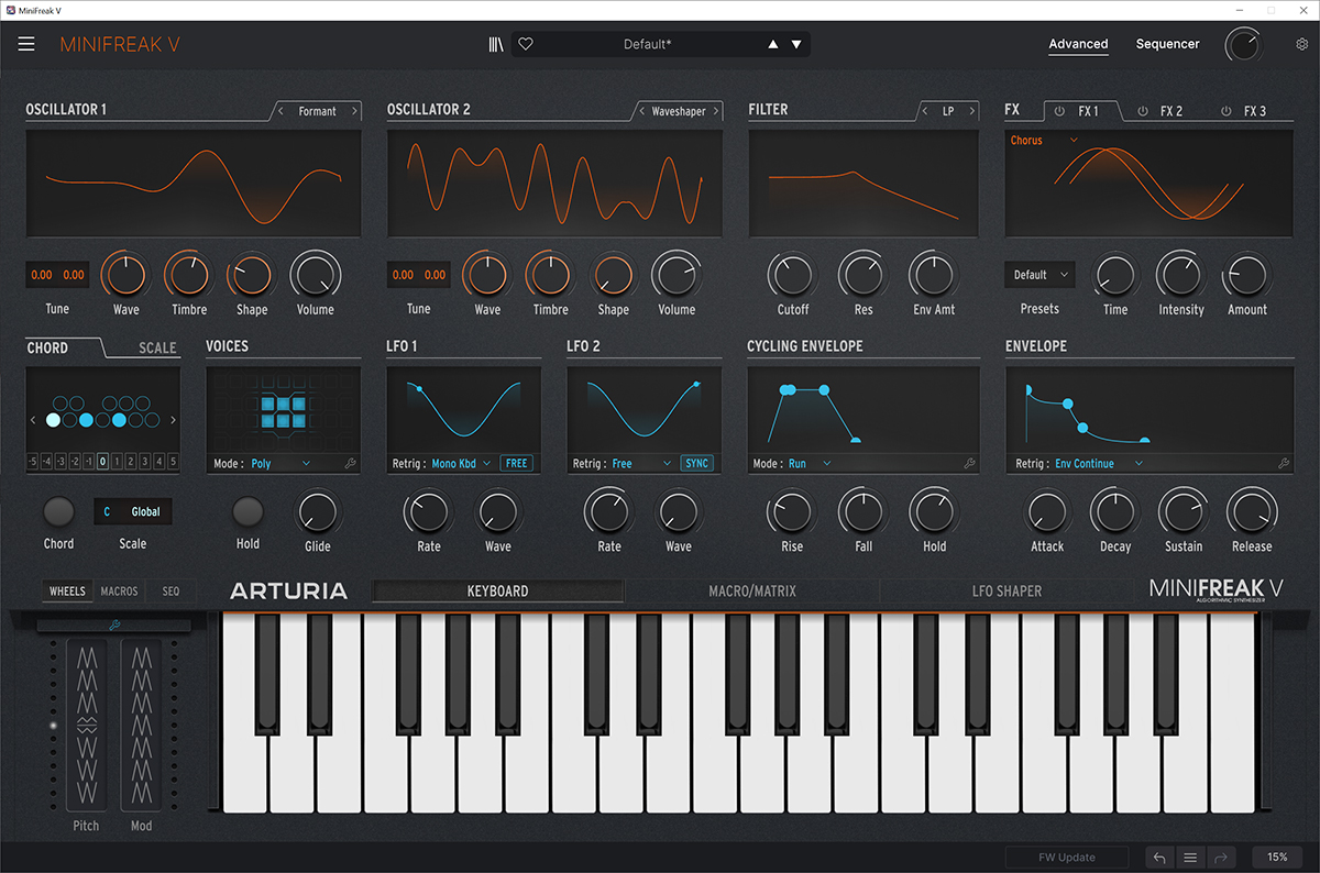 MiniFreakに同梱されるVSTプラグインMiniFreak V