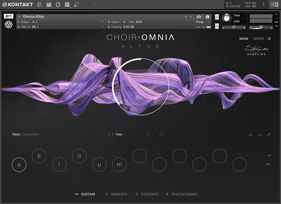 NATIVE INSTRUMENTS Choir: Omnia。NATIVE INSTRUMENTS Komplete 14の最上位版、Komplete 14 Collector's Editionのみに収録されているコーラス系のソフト音源