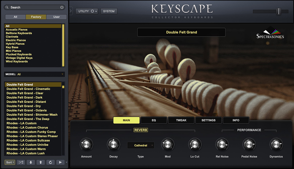 SPECTRASONICS Keyscapeバージョン1.5.0 〜フェルト・ピアノが ...