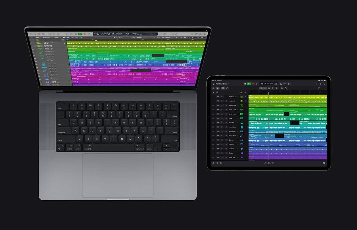 Mac版とiPad版のLogic Proはプロジェクトの相互互換性が確保されている