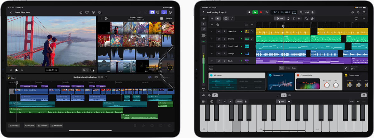 Final Cut Pro for iPad（左）も同日リリース