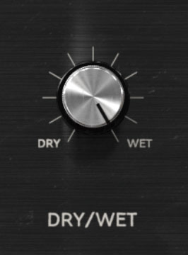 原音とエフェクト音のバランスを調整できるDRY/WETノブ