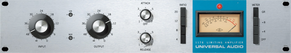 UNIVERSAL AUDIO UADプラグインのUA 1176 Classic Limiter Collection（コンプ）で調整