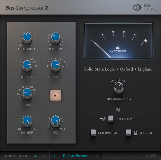 SOLID STATE LOGIC SSL Native Bus Compressor 2（プラグイン・コンプ）