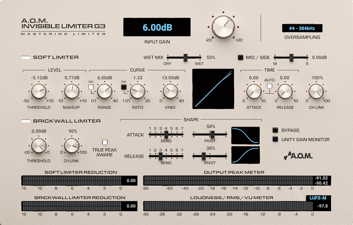 A.O.M Invisible Limiter G3（プラグイン・リミッター）