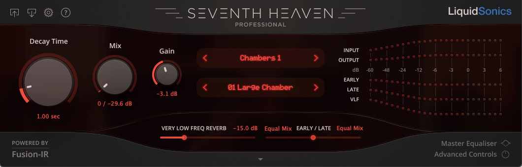 スネアにはリバーブ・プラグインのLIQUIDSONICS Seventh Heavenをインサートして余韻を加えている