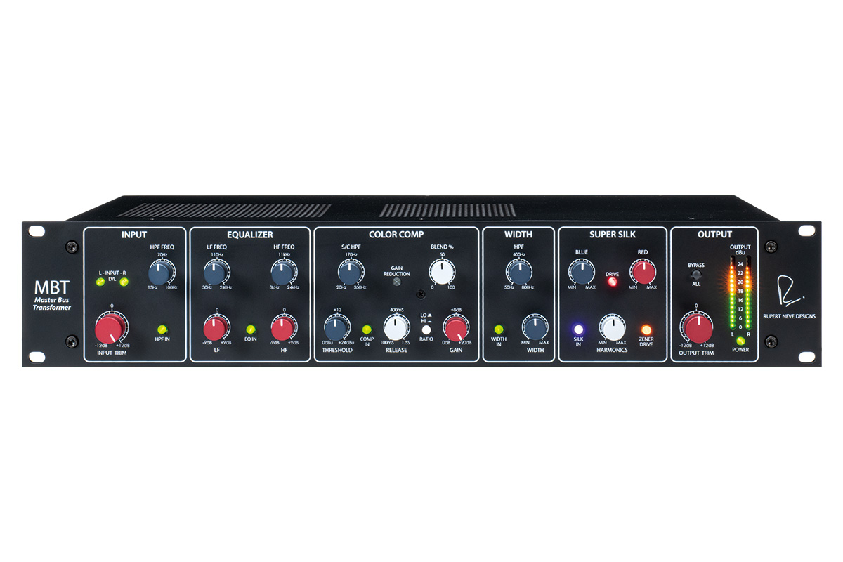 RUPERT NEVE DESIGNS MBT : Master Bus Transformer レビュー：倍音を増幅させる2色の“SILK”を同時に使用できるバスプロセッサー