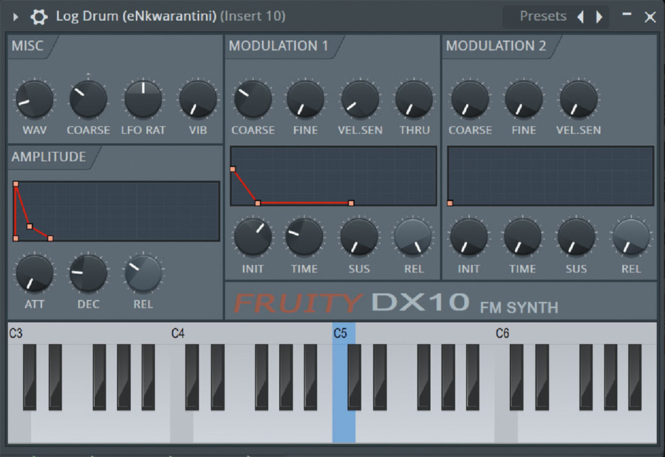 Image-Line Software FL Studioに付属するシンセ音源、Fruity DX10