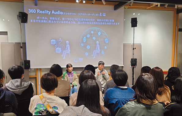 試聴会イベント『さかいゆう Whale Song in 原宿 powered by 360 Reality Audio』の様子