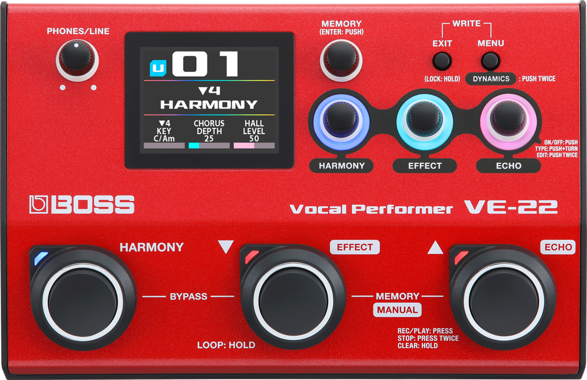 BOSS VE-22 〜カラーディスプレイを搭載したライブや配信に