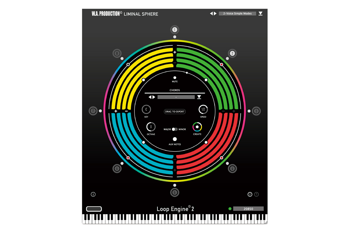 W. A. Production Loop Engine 2 レビュー：コード進行の自動生成や編集が可能なMIDIジェネレータープラグイン