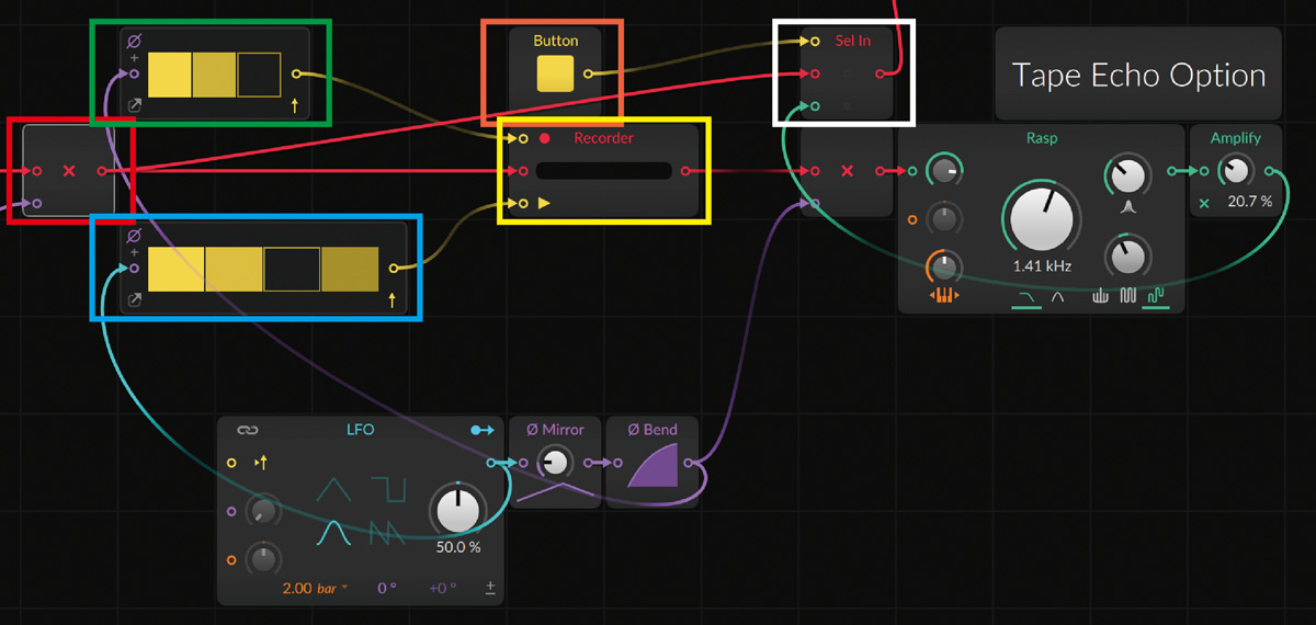 テープエコー風ディレイのオプションエフェクト