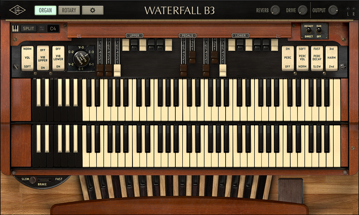 Waterfall B3 Organは、伝説的なハモンドオルガンのサウンドを提供するUAD Instruments。ロータリースピーカーエフェクトを搭載しています