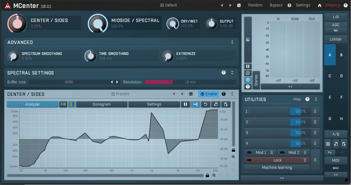MeldaProduction MCenter レビュー：複雑なアルゴリズムを備え周波数ごとにM/S成分を調整できるプラグイン