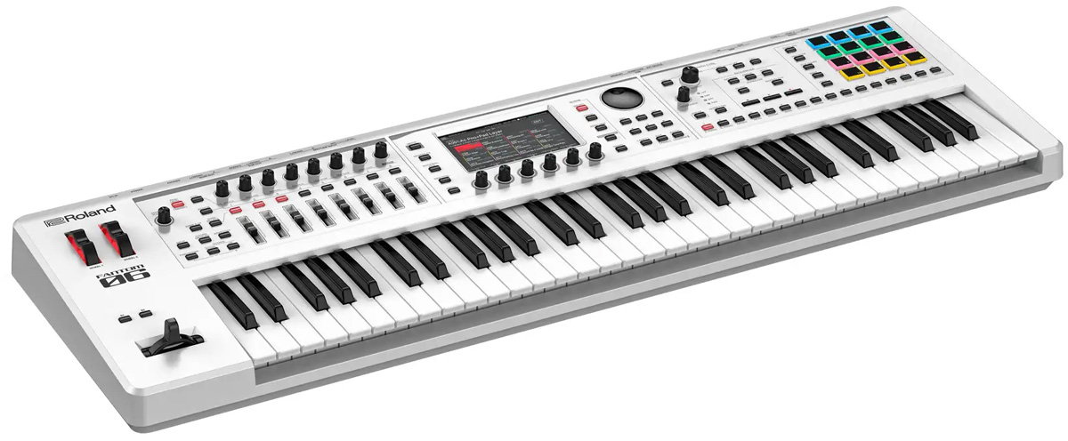 Roland×島村楽器コラボの“白いFANTOM-06”が限定音色&ケース付き Roland×島村楽器コラボの“白いFANTOM-06”が限定音色&ケース付き