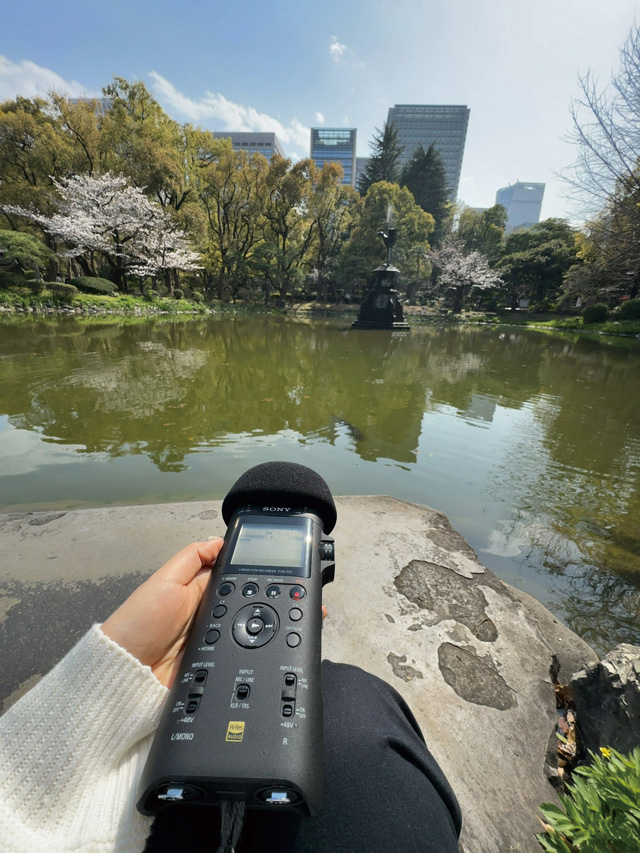 日比谷公園の音をSONY PCM-D10で収録