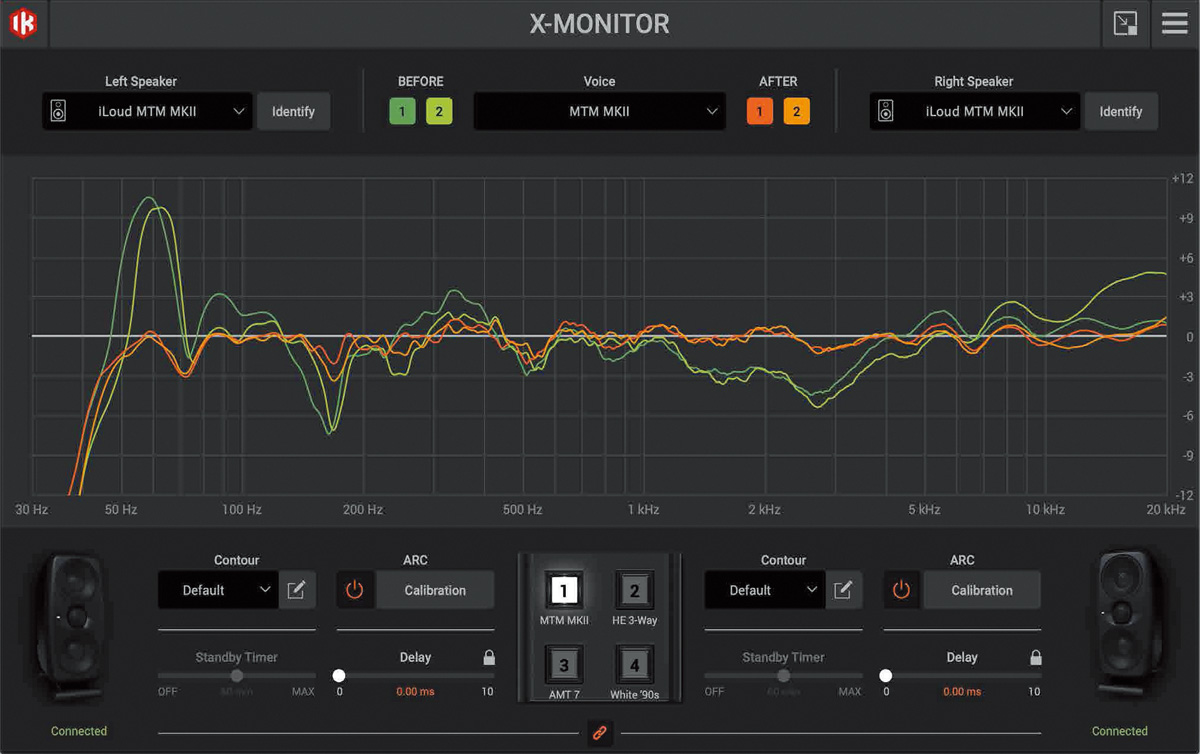 iLoud PrecisionシリーズとiLoud MTM MKIIのコントロール・ソフト、X-Monitor。スピーカー本体背面のUSB ポートを Mac/Windowsに接続すれば利用可能だ