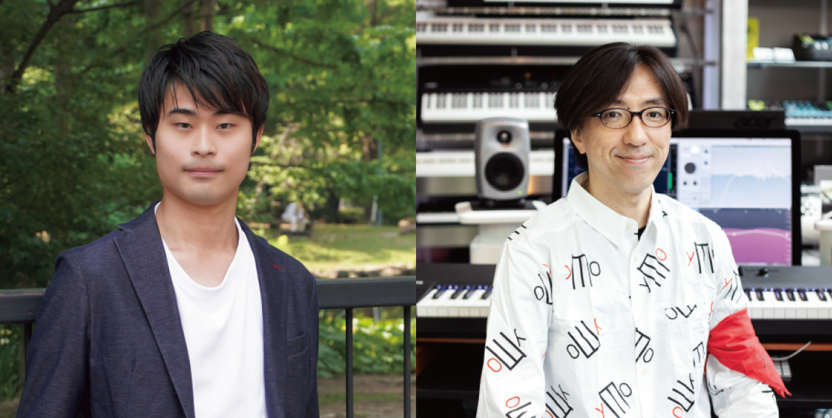 クリプトン・フューチャー・メディアSONICWIREチームの岩出龍馬氏（写真左）と、メディア・インテグレーションの伊部友博氏。Rock oN Company公式YouTubeチャンネルでは、2人がBloomを紹介するインタビュー動画が公開されている。