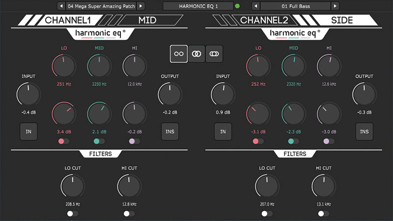 コントロール・ソフトのCarnaby HE2 Control。実機のパネル操作をコンピューター上から行える上、設定の保存やリコールなどにも対応している