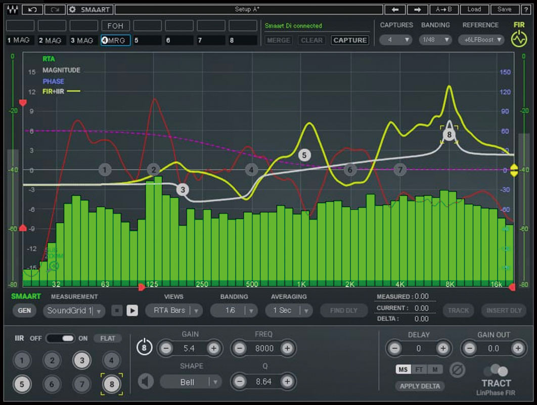 音響測定ソフトRATIONAL ACOUTICS Smaartの測定データを使用して補正を行うTRACT System Calibration