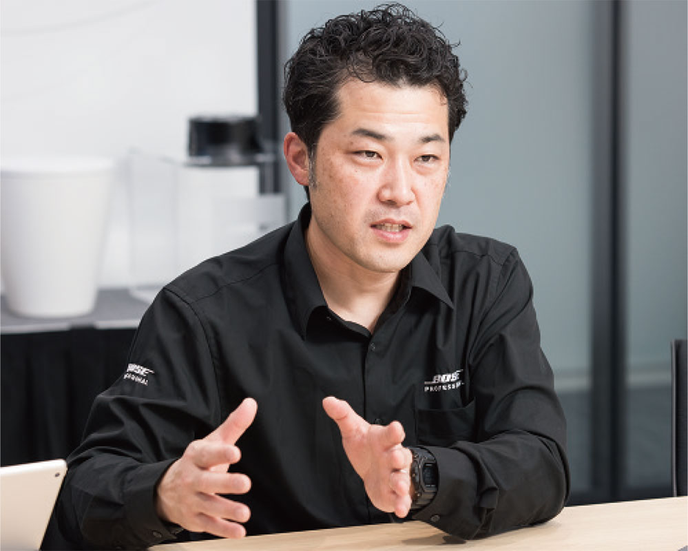 BOSE PROFESSIONALのチャネルマーケティングマネージャー、長谷洋樹氏