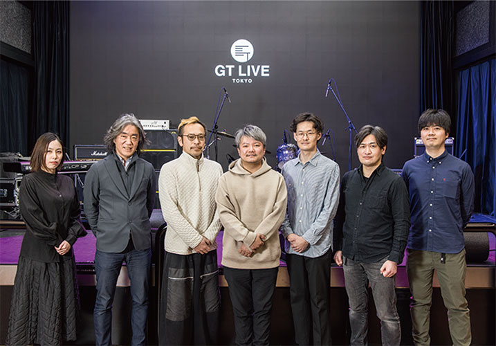 取材にご協力いただいた皆さん。左から、アコースティックエンジニアリングの高野美央氏、入交研一郎氏、GT LIVE TOKYOの佐野元則氏、町田孝氏、渡邉壮太氏、ヒビノの福田隆一氏、雨宮晃史氏