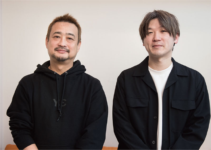 取材にご協力いただいた00worksの代表取締役肥田氏（左）と、エンジニアの星野幸一氏（※）