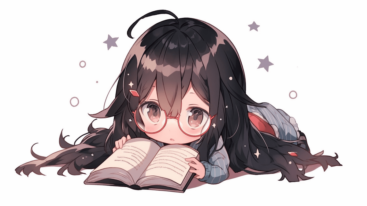 同人誌を読んでいる女の子