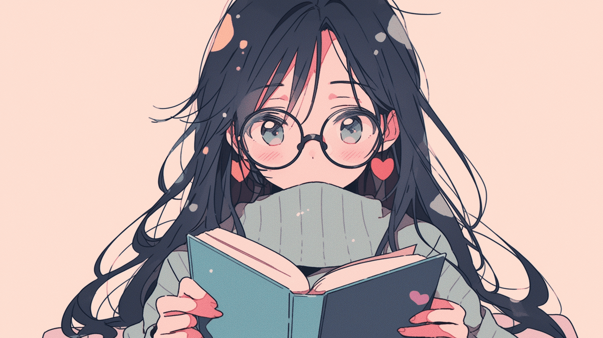 同人誌を読んでいる女の子