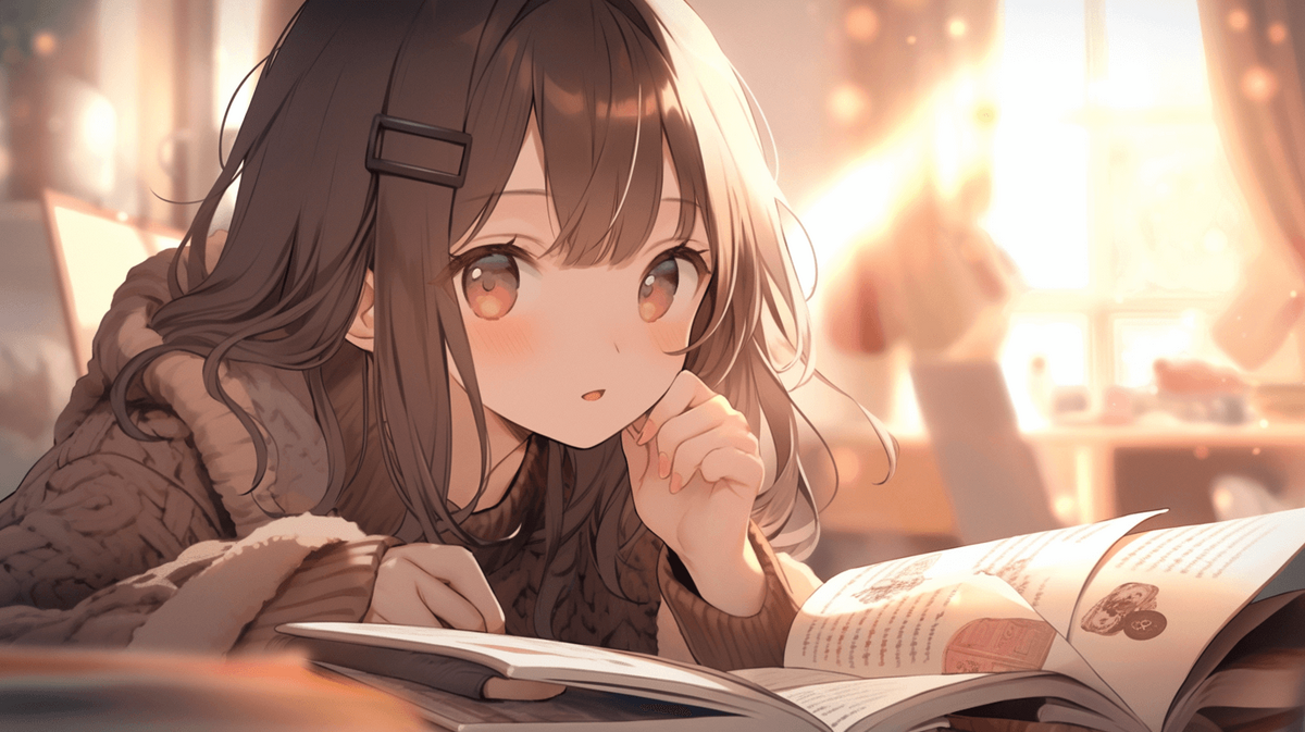 本を読んでいる女の子