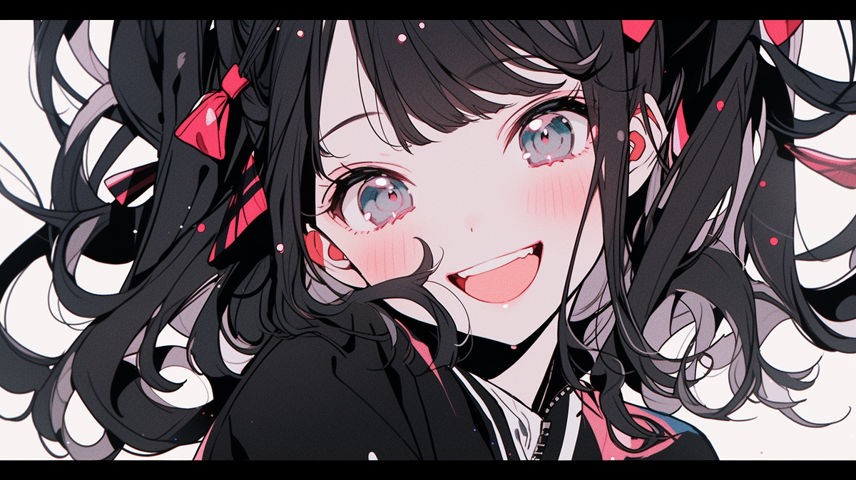 黒髪ツインテールの女の子